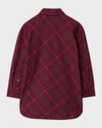 Image 4 of 4: Burberry Boy's Angelo Bias Check Button-Front Shirt, Size 3-14