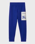 Image 3 of 4: Burberry Boy's Sidney EKD Label Jog Pants, Size 3-14