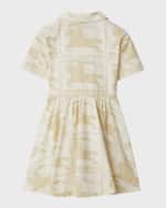 Image 4 of 4: Burberry Girl's Aggie EKD Peter Pan Collar Dress, Size 4-14