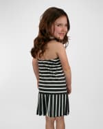 Image 7 of 7: Helena Girl's Striped Halter Dress, Size 4-6