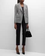 Image 5 of 6: Elie Tahari The Ashton Check-Print Single-Button Blazer