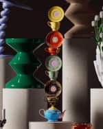 Image 2 of 5: POLSPOTTEN Grandpa Tea Cups & Saucers, Set of 4