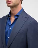 Image 4 of 6: Canali Men's Textured Super 130s Wool Suit