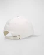 Image 2 of 2: Alexander McQueen Men's Bicolor Logo 6-Panel Baseball Hat