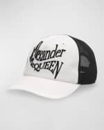 Image 1 of 2: Alexander McQueen Men's Warped Logo Trucker Hat