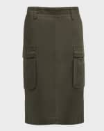Image 1 of 6: Vince Utility Knee-Length Cargo Skirt