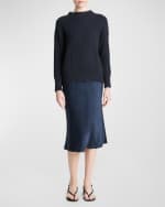 Image 5 of 6: Vince Ribbed Funnel-Neck Cotton Cashmere Sweater
