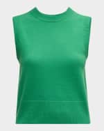 Image 1 of 6: Vince Wool Cashmere Crewneck Shell Top