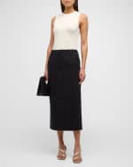 Image 5 of 6: Vince Straight-Fit Midi Trouser Skirt