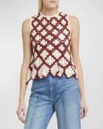 Image 2 of 6: Ulla Johnson Boden Floral Crochet Sleeveless Top