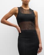 Image 3 of 7: SIMKHAI Oakley Bralette Plise Knit Tank Top