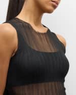 Image 6 of 7: SIMKHAI Oakley Bralette Plise Knit Tank Top