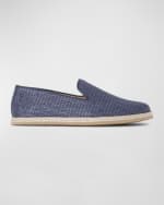 Image 1 of 5: Paul Stuart Men's Lido Woven Raffia Espadrille Loafers