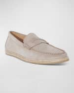 Image 2 of 5: Paul Stuart Men's Huxley Suede Espadrille Penny Loafers