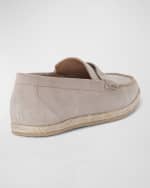 Image 4 of 5: Paul Stuart Men's Huxley Suede Espadrille Penny Loafers