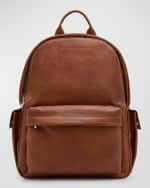 Image 1 of 6: Brunello Cucinelli Men's Leather Backpack