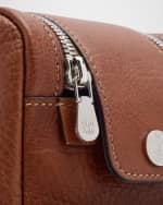 Image 4 of 4: Brunello Cucinelli Men's Leather Zip Toiletry Bag