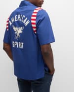 Image 4 of 6: Rhude Men's American Spirit Poplin Button-Down Shirt