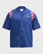 Image 1 of 6: Rhude Men's American Spirit Poplin Button-Down Shirt