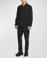 Image 2 of 6: Moncler Men's Girardin Solid Snap-Front Overshirt