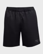 Image 1 of 5: Moncler Men's Long Logo Swim Shorts