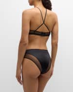 Image 3 of 5: Dolce&Gabbana Mesh-Trim Satin Triangle Bra