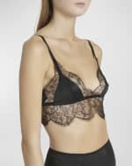 Image 4 of 5: Dolce&Gabbana Wireless Lace & Satin Triangle Bra
