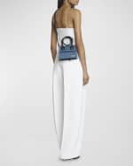 Image 2 of 6: Jacquemus Le Chiquito Noeud Denim Top-Handle Bag