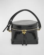 Image 1 of 6: Jacquemus Le Vanito Croc-Embossed Shoulder Bag
