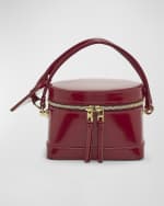 Image 1 of 6: Jacquemus Le Vanito Patent Top-Handle Bag