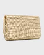 Image 4 of 6: Whiting & Davis Marilyn Embellished Flap Clutch Bag