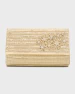 Image 1 of 6: Whiting & Davis Marilyn Embellished Flap Clutch Bag
