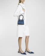 Image 2 of 6: Jacquemus Le Chiquito Moyen Denim Top-Handle Bag