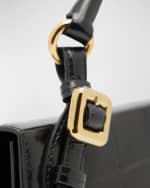 Image 3 of 4: Jacquemus Le Chiquito Long Croc-Embossed Top-Handle Bag