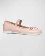 Image 2 of 4: Geox Kid's Plie Leather Ballet Flats, Toddler/Kids