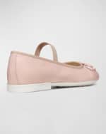 Image 3 of 4: Geox Kid's Plie Leather Ballet Flats, Toddler/Kids