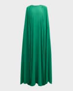 Image 1 of 6: BERNADETTE Minnie Cape Maxi Dress