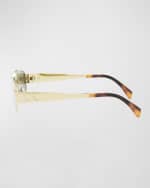 Image 3 of 5: Celine Triomphe Metal Aviator Sunglasses