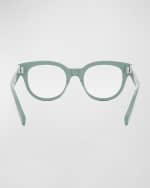 Image 5 of 5: Celine Bold 3 Dots Acetate Round Glasses