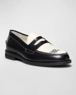Image 2 of 5: DUKE + DEXTER Men's Wilde Racing Flag Leather Penny Loafers