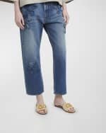 Image 2 of 6: Valentino Garavani VLogo Medallion Raffia Slide Sandals