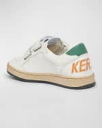 Image 4 of 5: Golden Goose Girl's Ball Star Nappa Leather Sneakers, Baby/Toddler