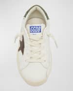 Image 3 of 7: Golden Goose Kid's Super Star Nappa Leather Sneakers, Toddler/Kids