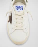 Image 4 of 7: Golden Goose Kid's Super Star Nappa Leather Sneakers, Toddler/Kids