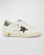 Image 1 of 7: Golden Goose Kid's Super Star Nappa Leather Sneakers, Toddler/Kids