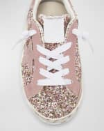 Image 4 of 7: Golden Goose Girl's Superstar Glitter Low-Top Sneakers, Toddler/Kids