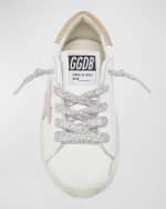 Image 3 of 5: Golden Goose Girl's Superstar Suede Star Low-Top Leather Sneakers, Baby/Toddler
