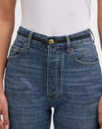 Image 2 of 2: Bottega Veneta Knot Leather & Brass Skinny Belt