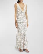 Image 7 of 7: Rabanne Haut Lace-Trim Floral Tank Top