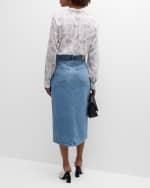 Image 3 of 5: PAIGE Angela Denim Midi Skirt